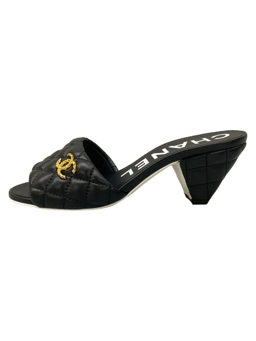 Chanel Mules C Black Leather